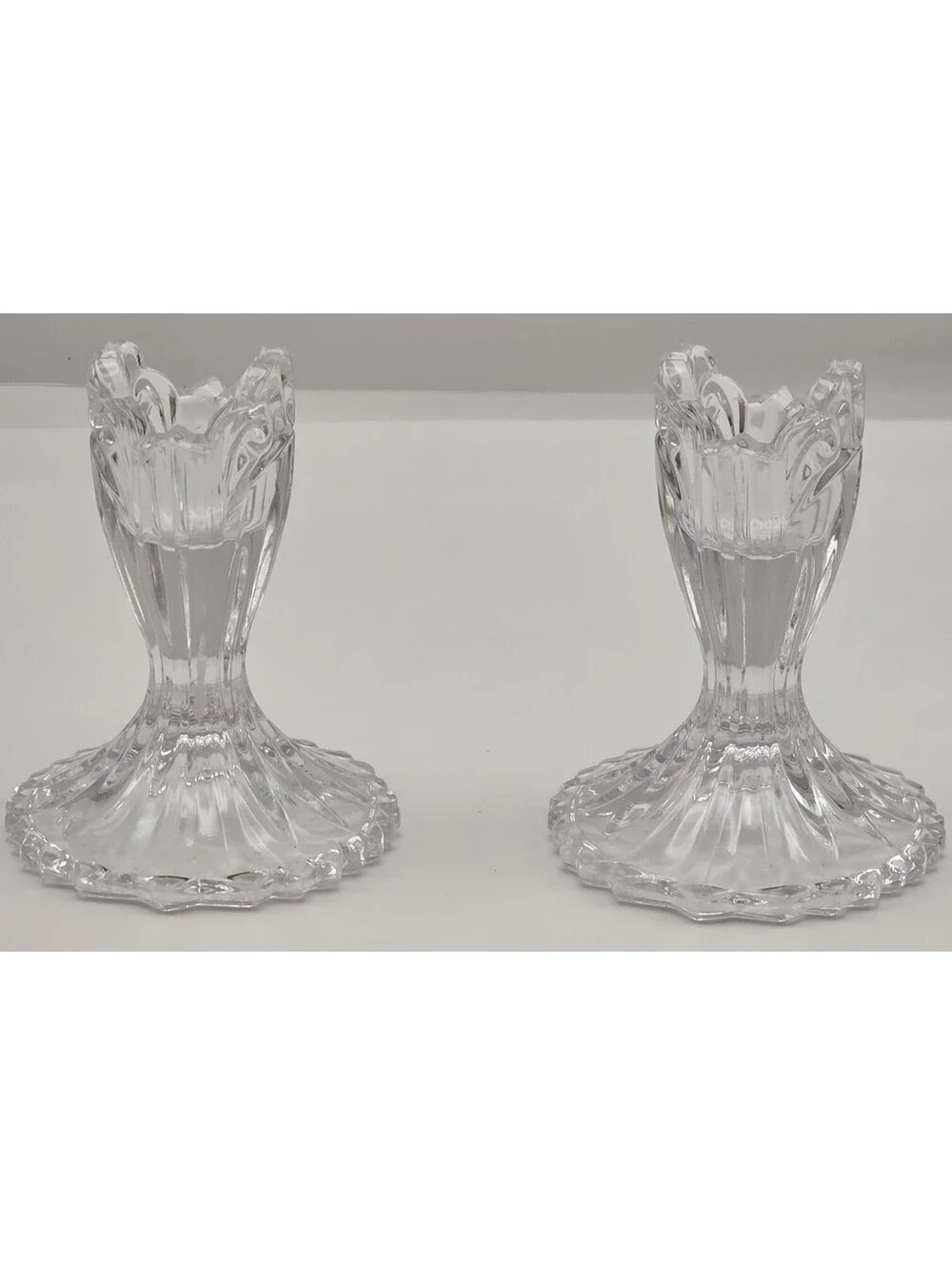 Oneida Crystal Console Candlesticks Augustina 3.5